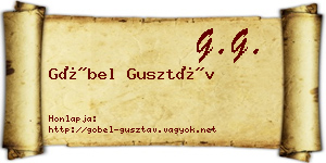 Göbel Gusztáv névjegykártya