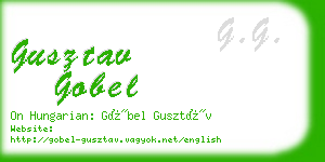 gusztav gobel business card